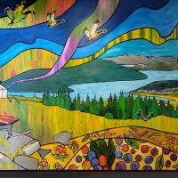 Murales de l'École Ulluriaq, L'automne et le village
