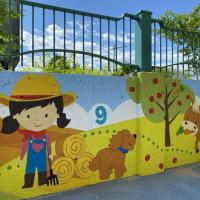 Murale la ferme CPE Petits Cheminots