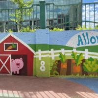 Murale la ferme CPE Petits Cheminots