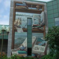 Circuit Québec-Lévis:<br/> 2-La Fresque de la Bibliothèque Lauréat-Vallières, 2002