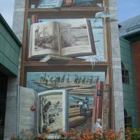 Circuit Québec-Lévis:<br/> 2-La Fresque de la Bibliothèque Lauréat-Vallières, 2002