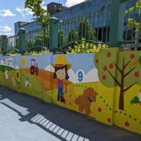 Murale la ferme CPE Petits Cheminots