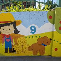 Murale la ferme CPE Petits Cheminots