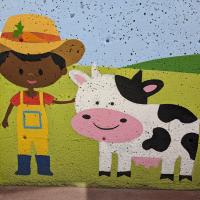Murale la ferme CPE Petits Cheminots